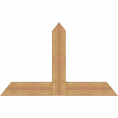 Ekena Millwork Portland Timber Gable Bracket, Western Red Cedar, 48"W x 30"H x 3 1/2"D x 5 1/2"F, 15/12 Pitch GBW048X30X0406POR00SWR